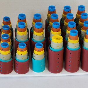 Vintage Barrel Nesting Curlers Set Multi Color & Sizes Hair Rollers Plastic